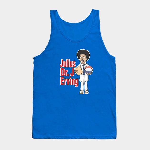 NBA Legend Julius Dr. J Erving Tank Top by Tom Stiglich Cartoons